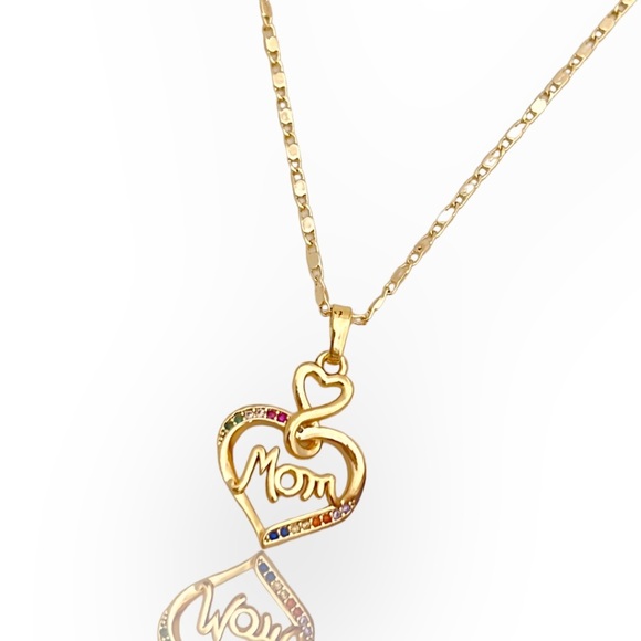RAF ROSSI GOLD PLATED Jewelry - Mom Heart Goldfilled Necklace